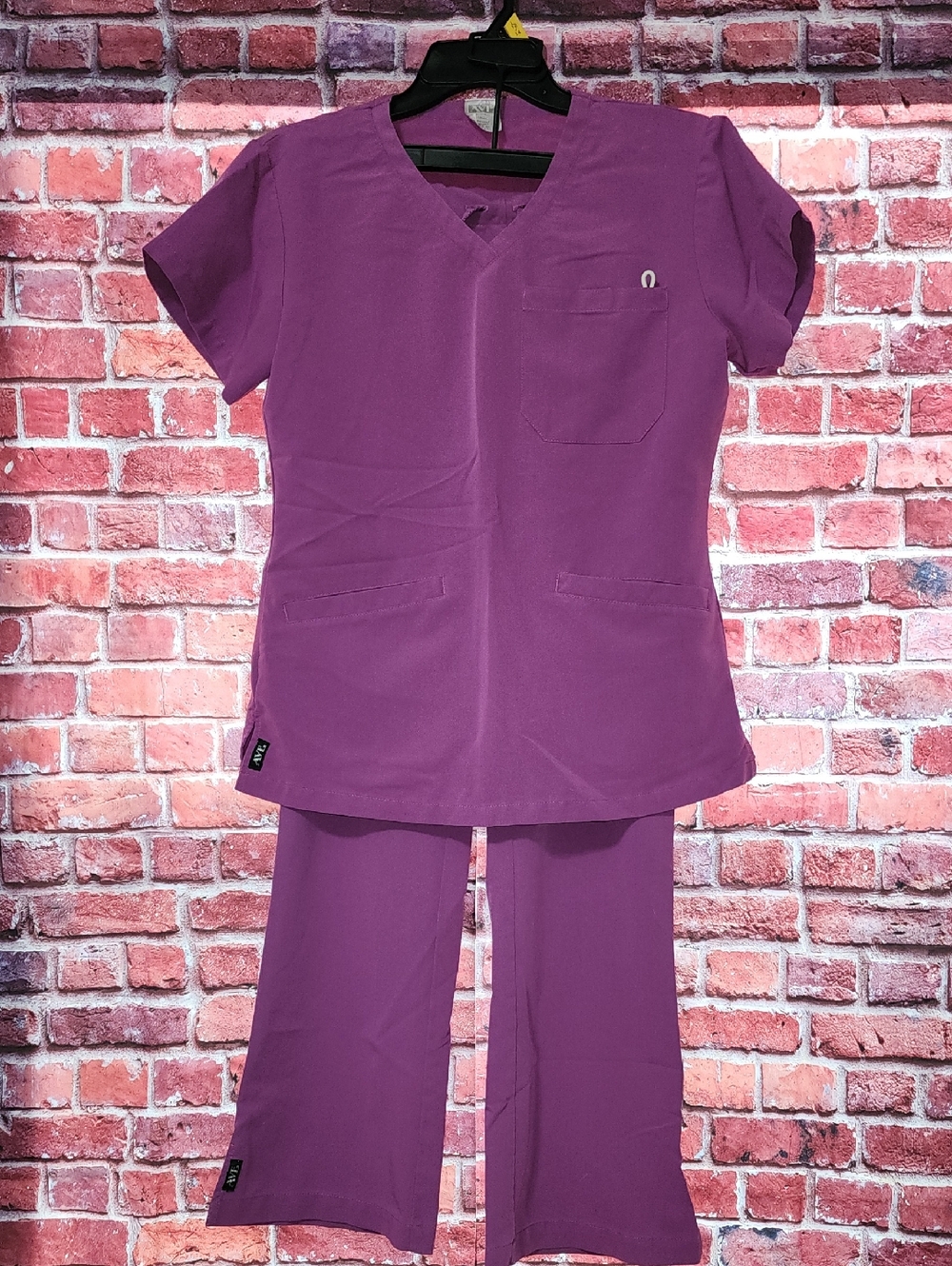 AVE By Medline Pink Medical Scrub Set - V-neck Top & Pants
